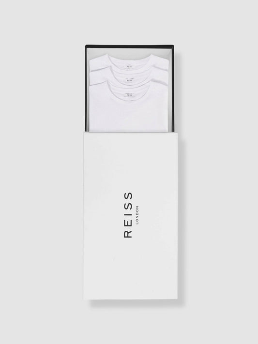Three Pack Of Crew Neck T-shirts White | Mens