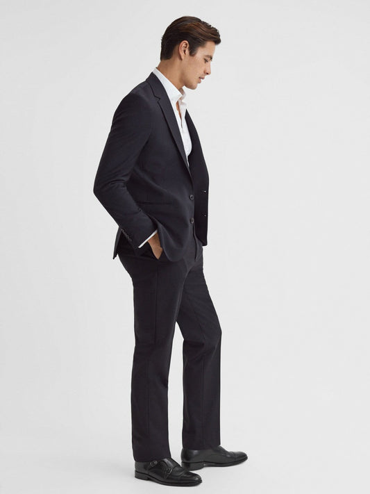 Leather Double Monk Strap Shoes Black | Mens