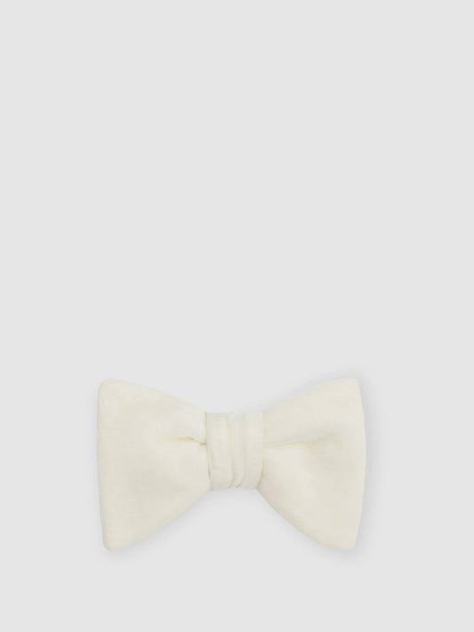 Velvet Bow Tie Ivory | Mens