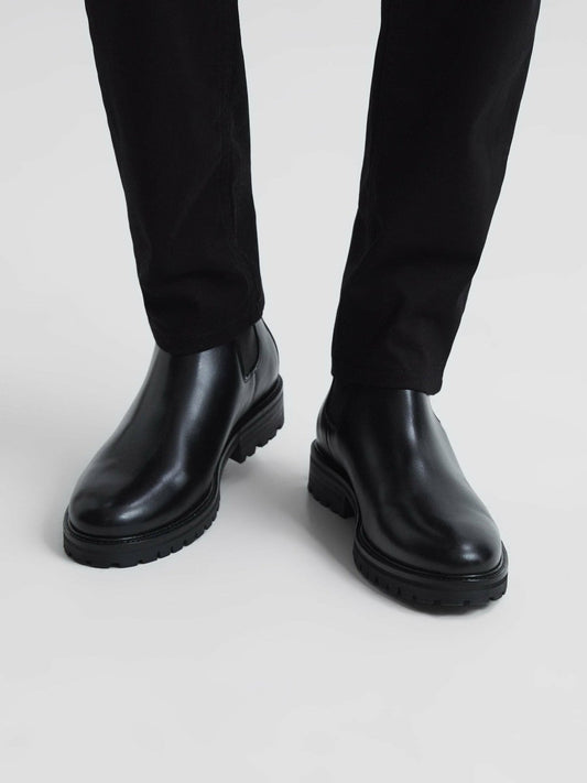 Leather Chelsea Boots Black | Mens