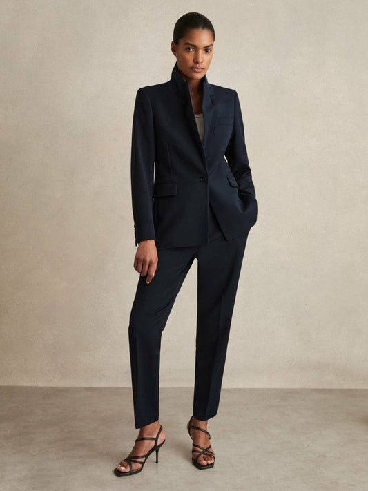 Petite Slim Fit Suit Trousers Navy | Womens