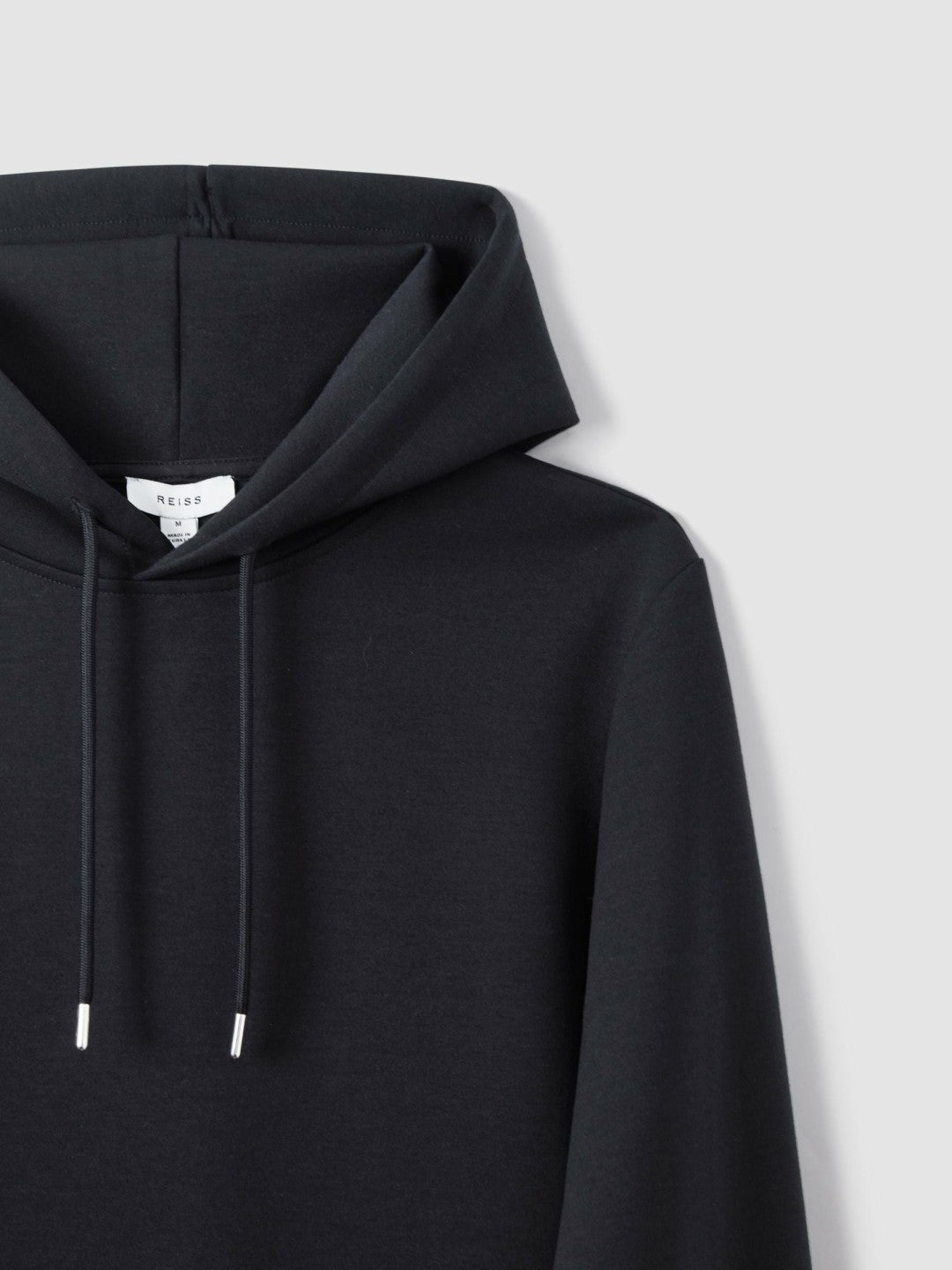 Interlock Jersey Drawstring Hoodie Navy Blue | Mens