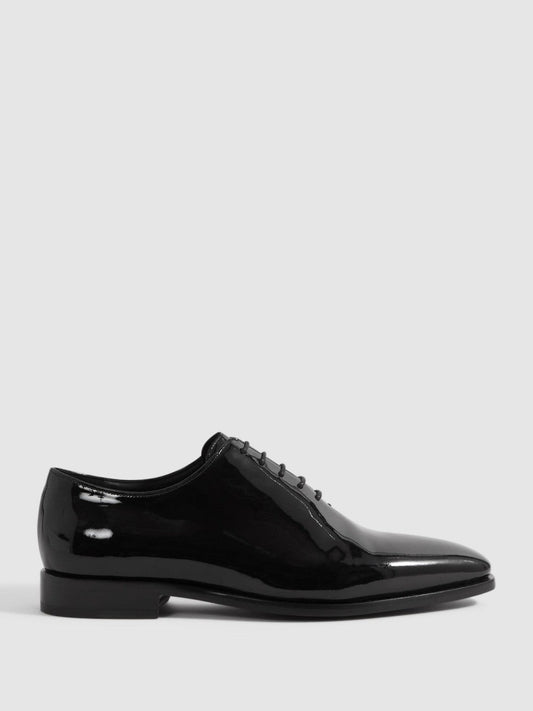 Patent Leather Lace-Up Shoes Black | Mens