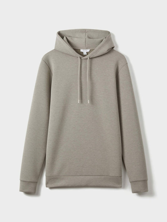 Interlock Jersey Drawstring Hoodie Taupe | Mens