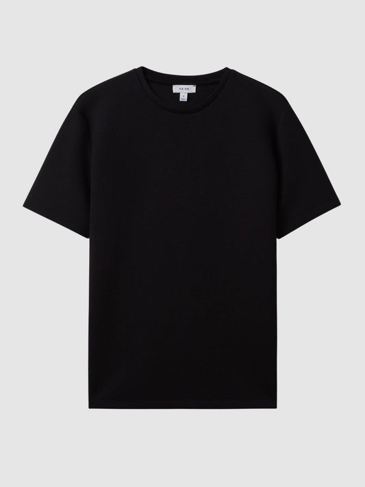 Interlock Jersey Crew Neck T-Shirt Black | Mens