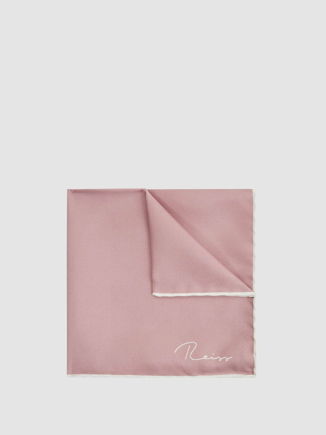 Plain Silk Pocket Square Pink | Mens