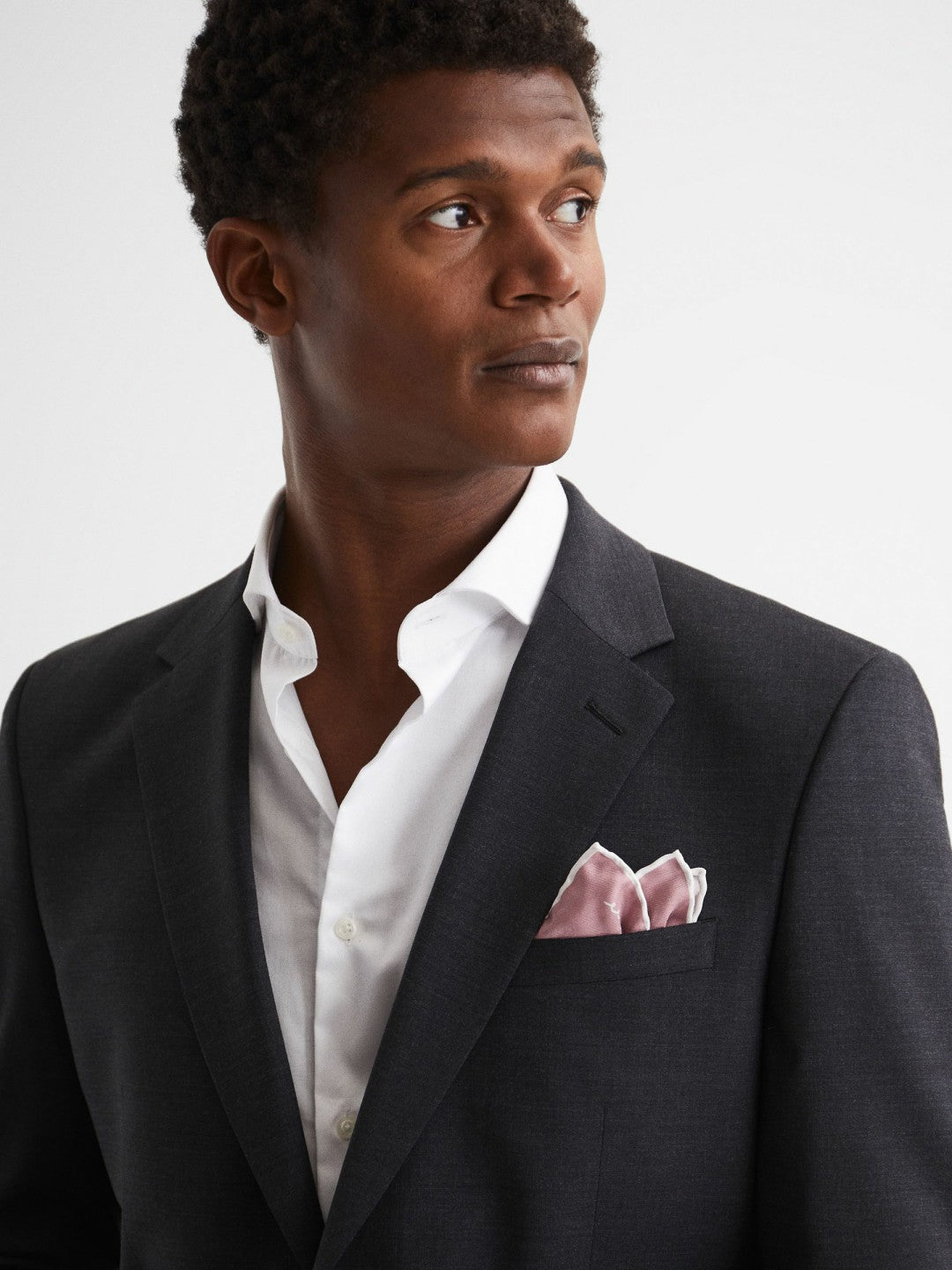 Plain Silk Pocket Square Pink | Mens