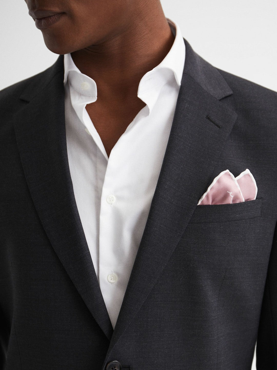 Plain Silk Pocket Square Pink | Mens
