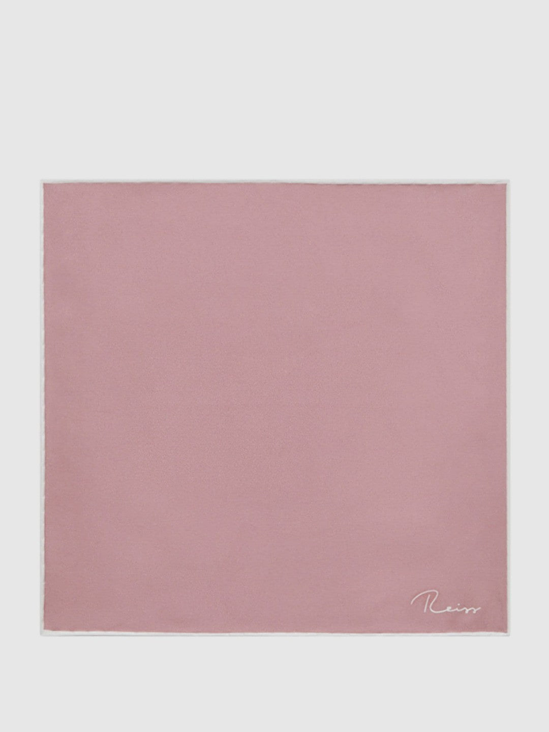 Plain Silk Pocket Square Pink | Mens