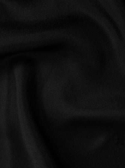 Plain Silk Pocket Square Black | Mens