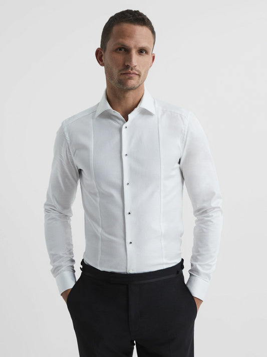 Slim Fit Dinner Shirt White | Mens