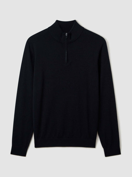 Merino Wool Half-Zip Jumper  | Mens