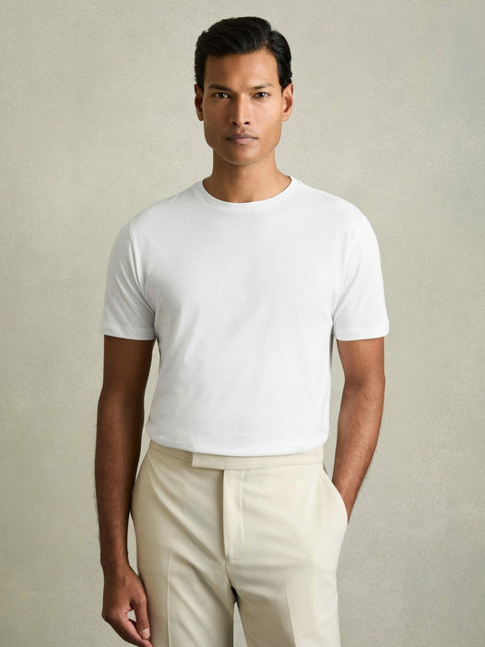 Cotton-Jersey Crew-Neck T-shirts 3 Pack White | Mens