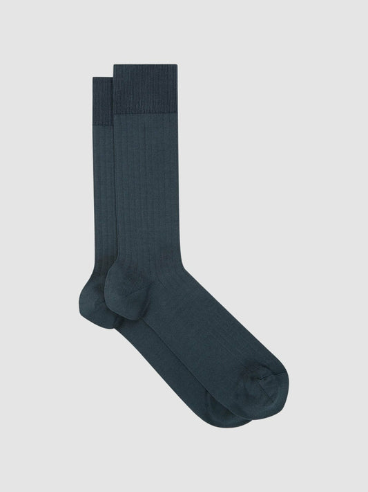 Ribbed Socks Airforce Blue | Mens