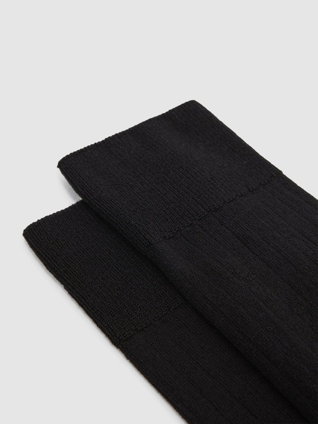 Ribbed Socks Black | Mens