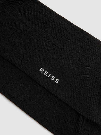 Ribbed Socks Black | Mens