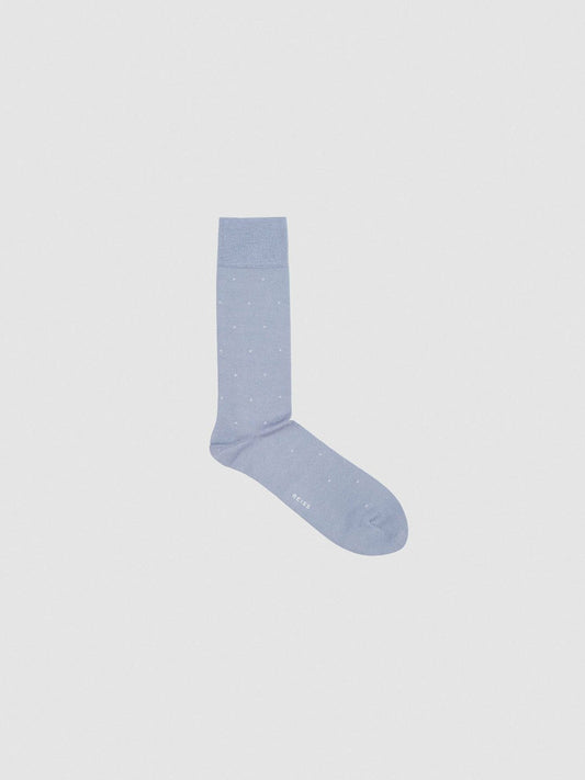 Polka Dot Socks Airforce Blue | Mens