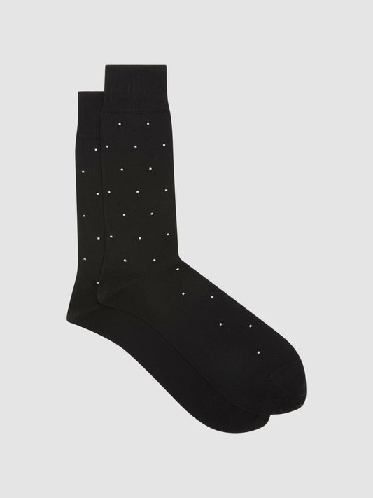 Polka Dot Socks Black | Mens