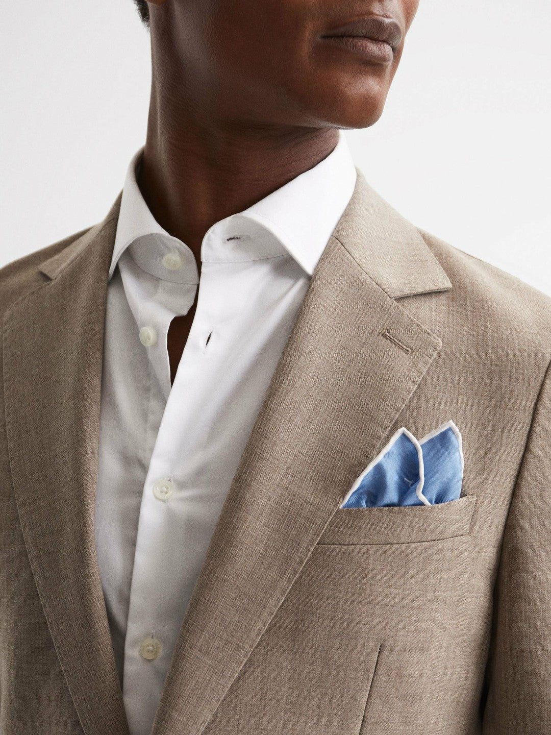 Plain Silk Pocket Square Airforce Blue | Mens