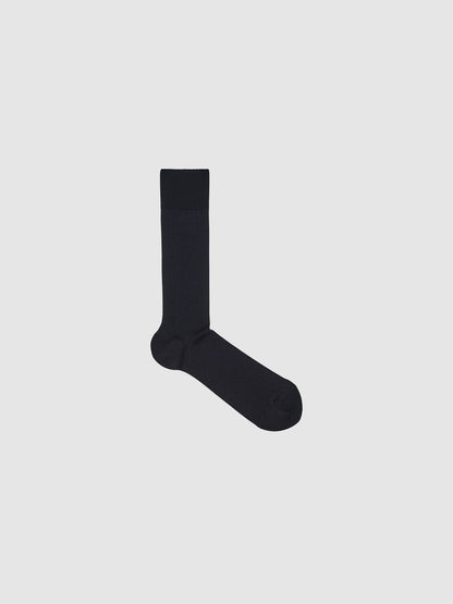 Ribbed Socks Navy | Mens
