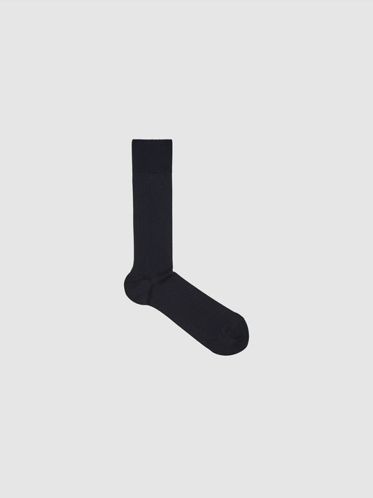 Ribbed Socks Navy | Mens