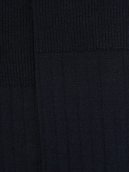 Ribbed Socks Navy | Mens