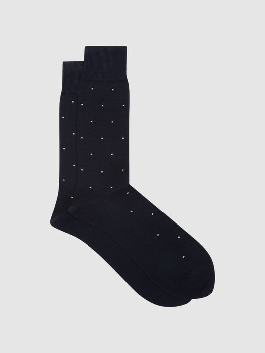 Polka Dot Socks Navy | Mens