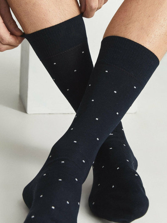 Polka Dot Socks Navy | Mens
