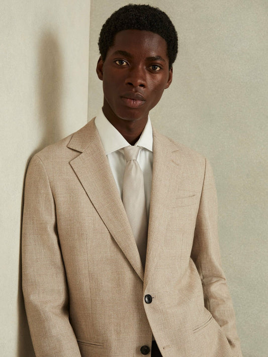 Textured Silk Blend Tie Soft Champagne | Mens
