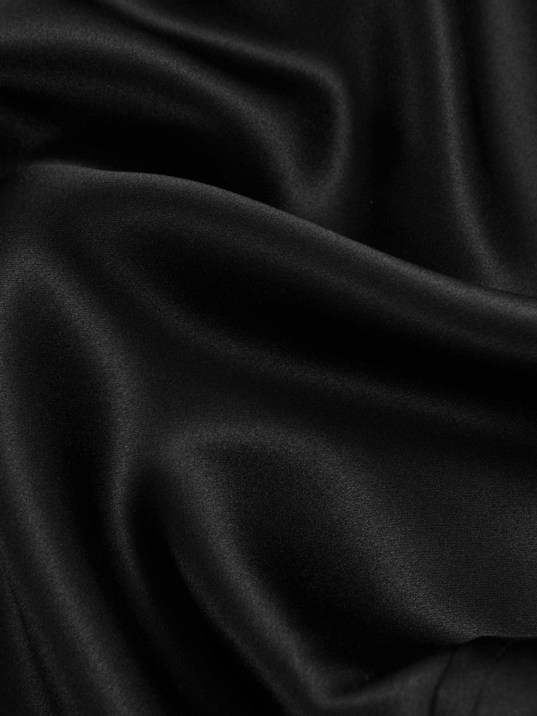 Silk-Satin Concealed-Placket Shirt Black | Womens