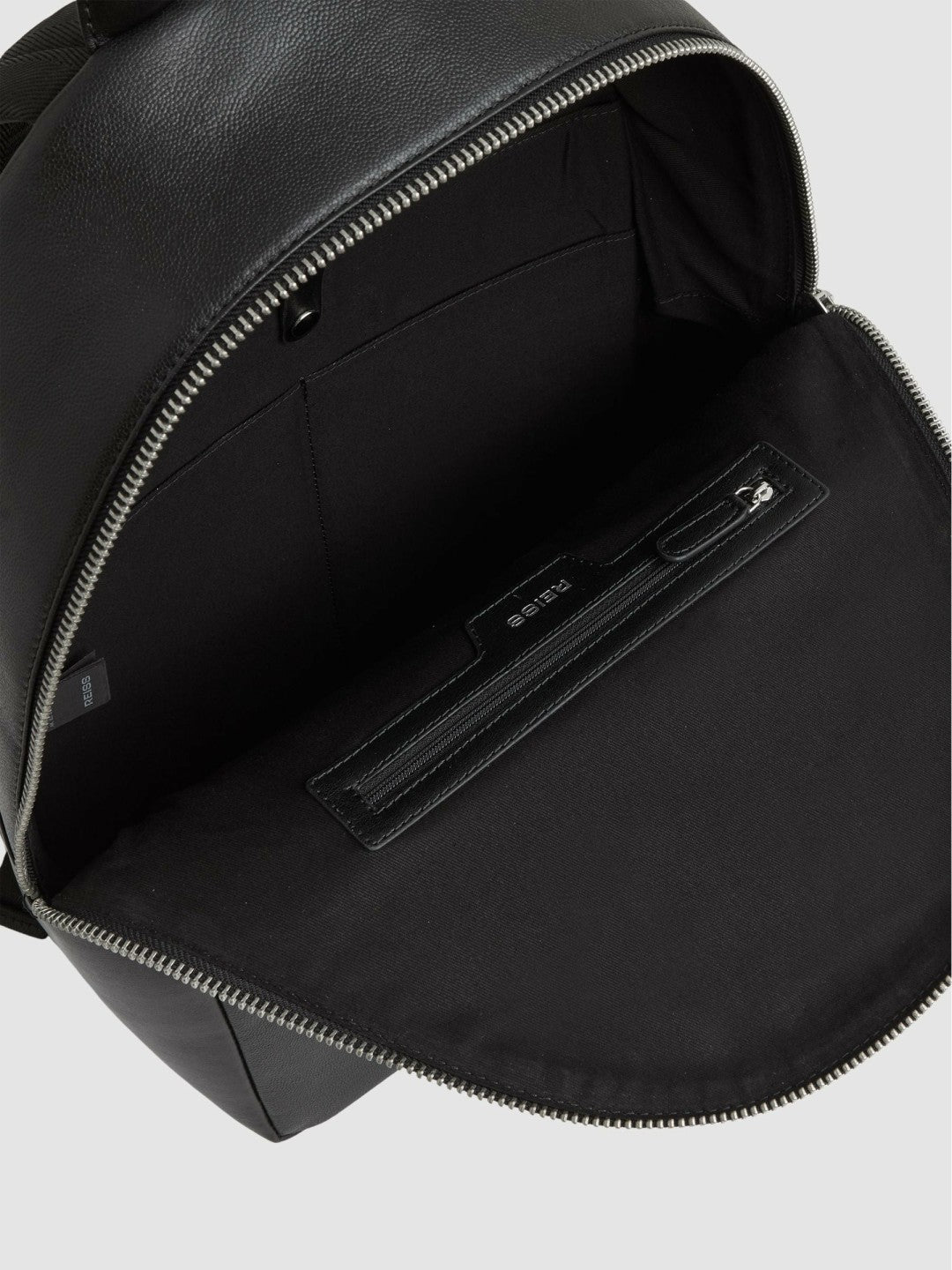 Micro-Grain Leather Backpack Black | Mens