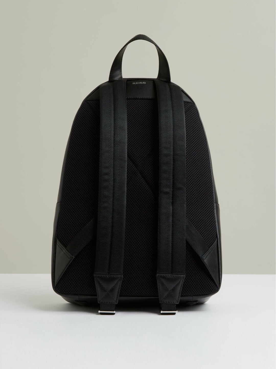 Micro-Grain Leather Backpack Black | Mens