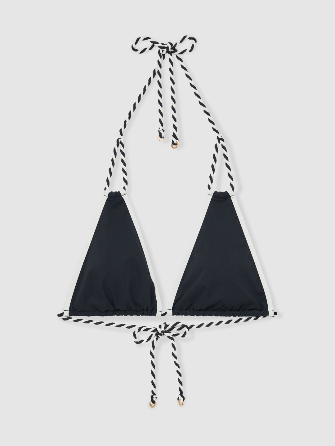 Triangle Twist-Strap Bikini Top Navy/White | Womens