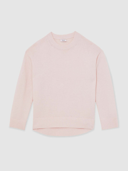 Wool-Cashmere Crew-Neck Jumper Pink | Womens