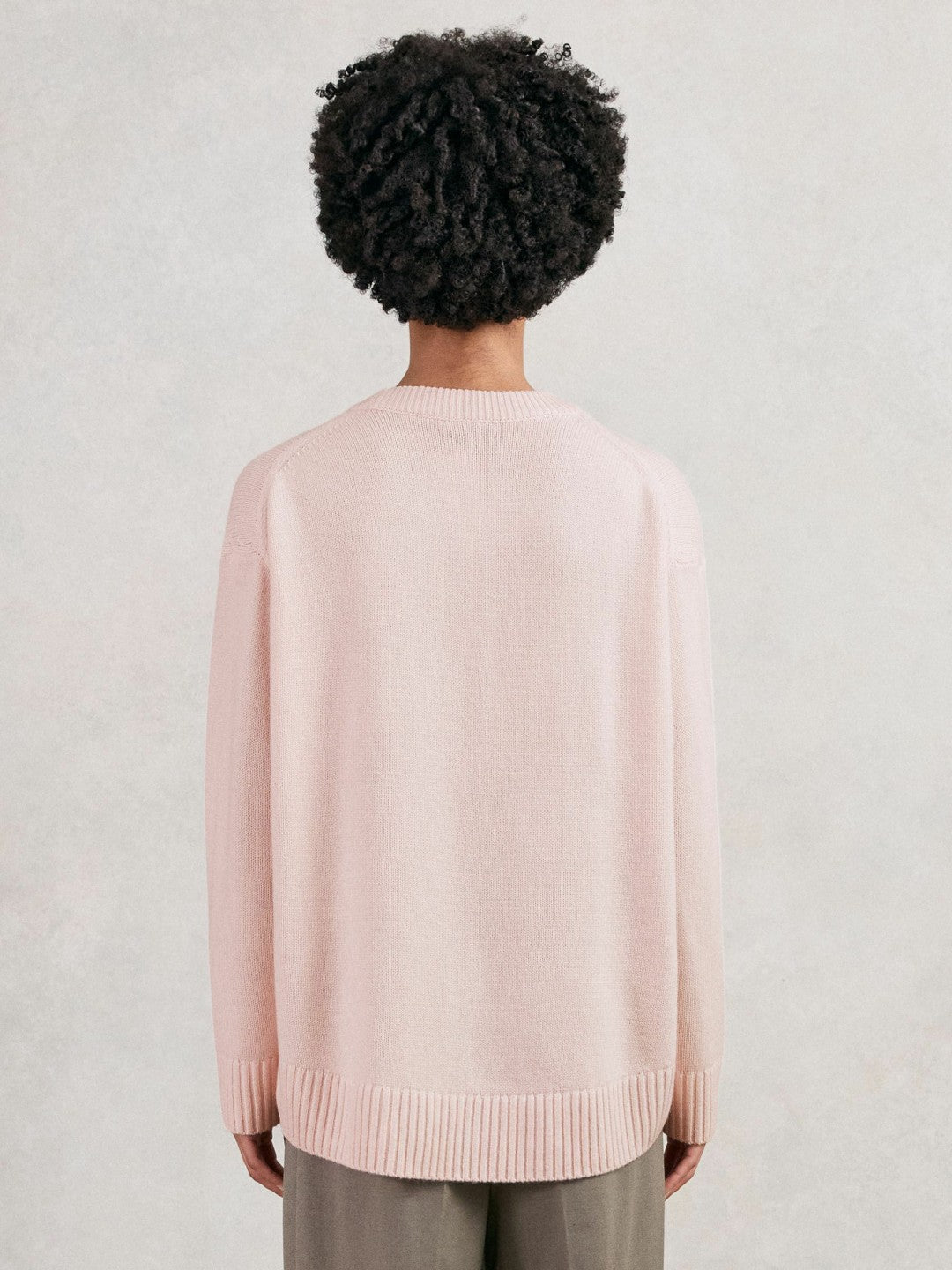 Wool-Cashmere Crew-Neck Jumper Pink | Womens