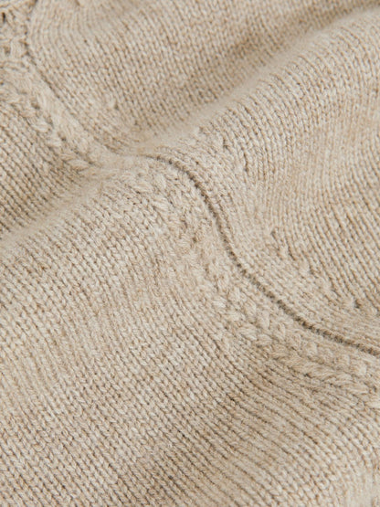 Wool-Cashmere Crew-Neck Jumper Stone | Womens