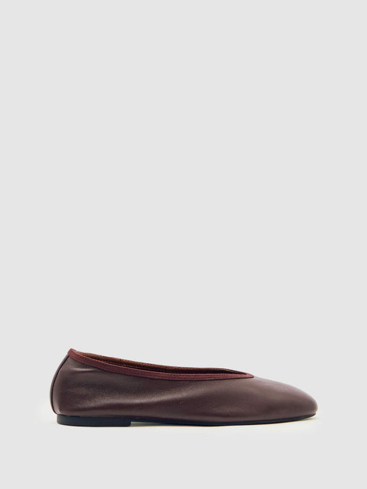 Nappa Leather Ballet Flats Oxblood | Womens