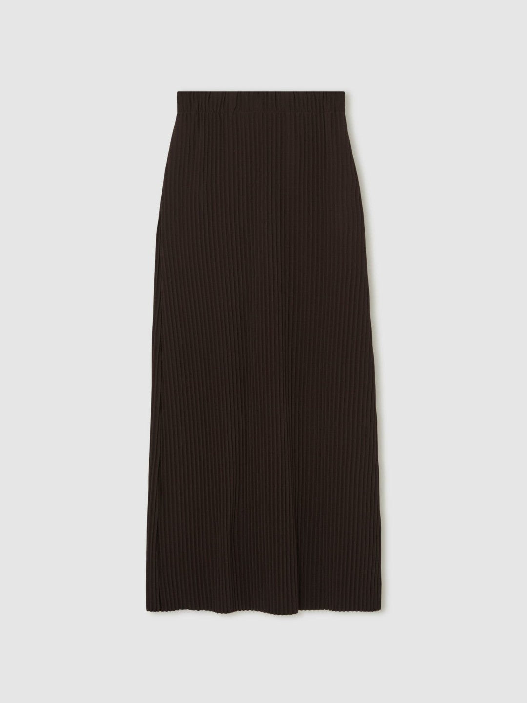 Pleated Jersey Midi Skirt Burgundy | Womens