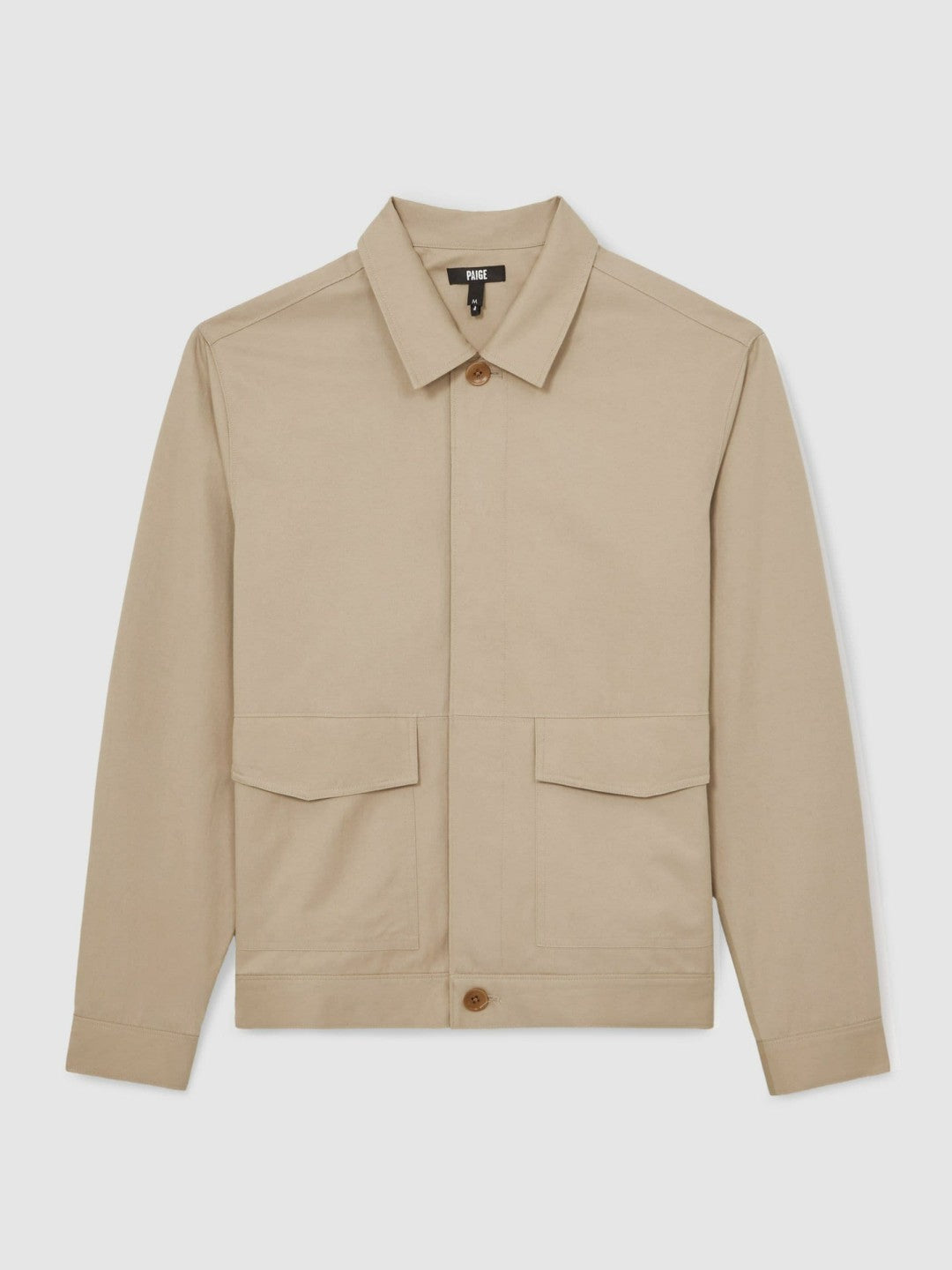 Paige Flap Pocket Worker Jacket Beige | Mens