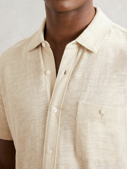 Paige Carillo Short Sleeve Shirt Cream | Mens