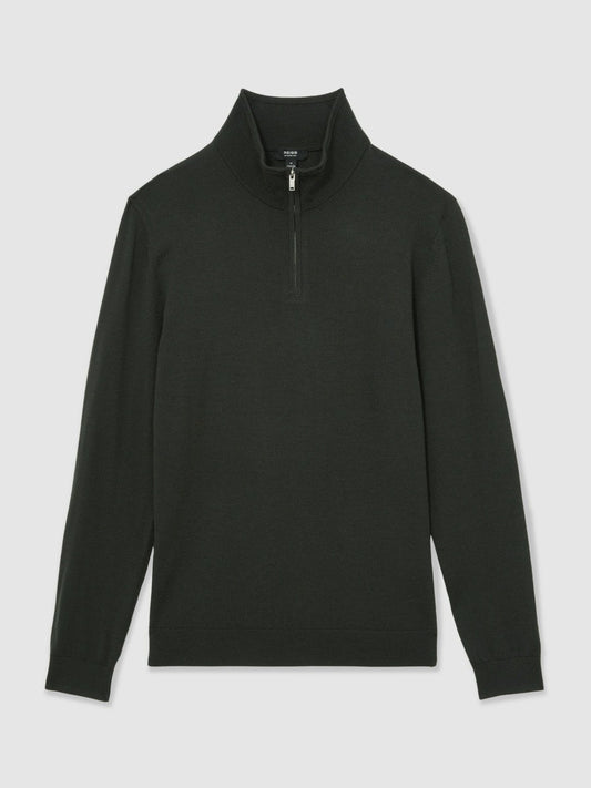 Merino Wool Half-Zip Jumper  | Mens