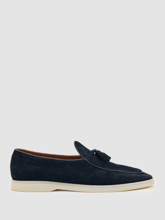 Suede Tassel Loafers Navy | Mens