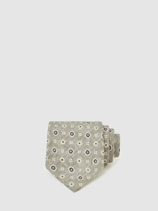 Silk Floral-Medallion Tie Soft Sage | Mens