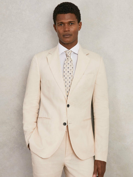 Silk Floral-Medallion Tie Ivory | Mens