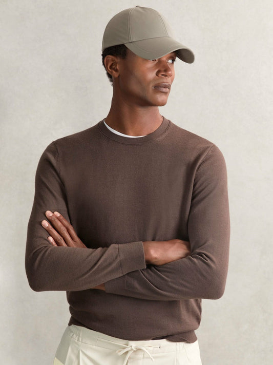 Embroidered Logo Tech Baseball Cap Mushroom Brown | Mens