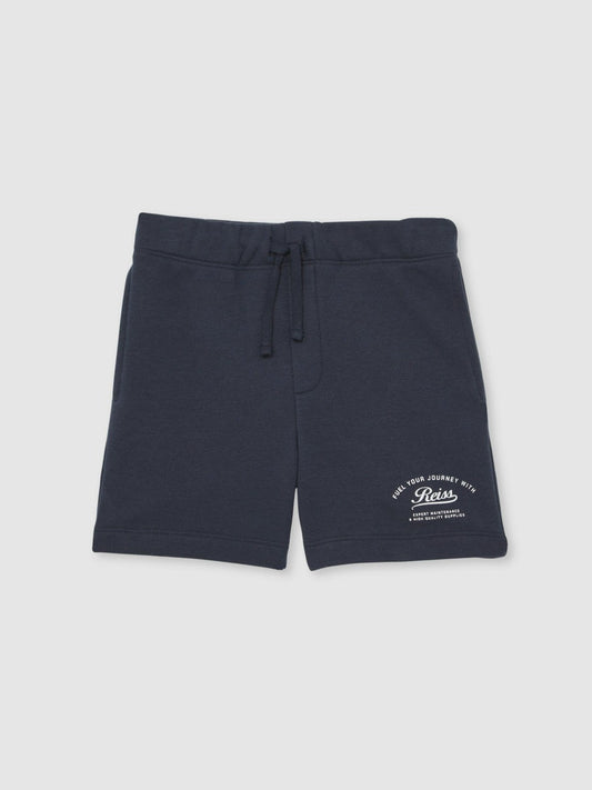13-14 yrs Cotton Blend Motor Cars Sweat Shorts Washed Blue | Children