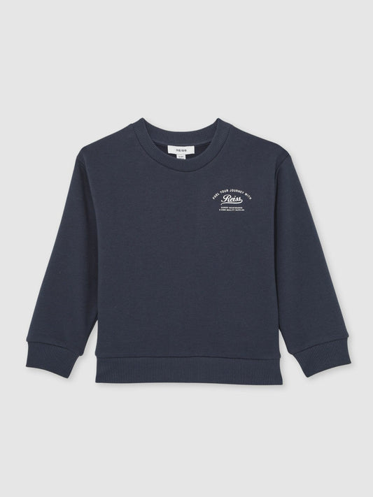 13-14 yrs Cotton Blend Motor Cars Sweatshirt Washed Blue | Children