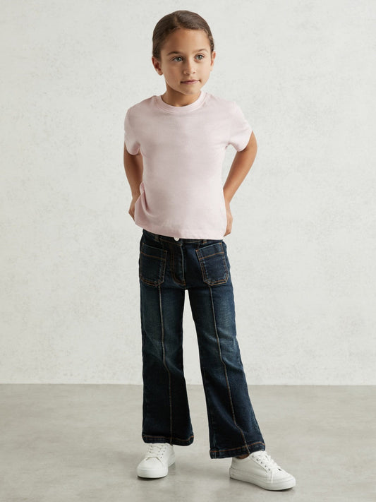 13-14 yrs Cotton Crew Neck T-Shirt Pink | Children