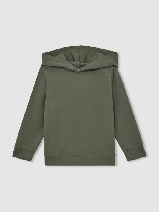 13-14 yrs Interlock Jersey Hoodie Dark Sage | Children
