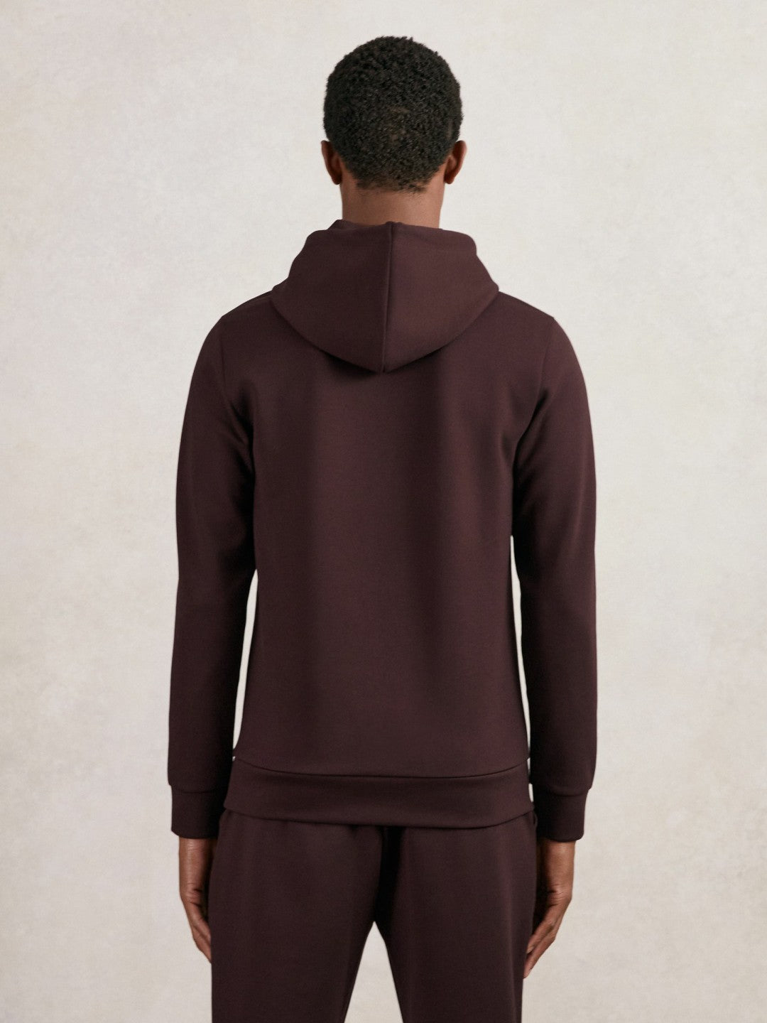 Interlock Jersey Drawstring Hoodie Cherry Red | Mens